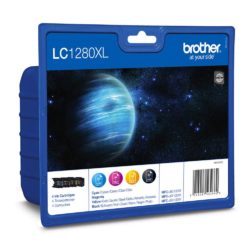 Brother LC1280XL Valbp Innobellaâ„¢ Ink, High Yield Ink Cartridge, Black, Cyan, Magenta, Yellow 4 Pack, LC-1280XLVALBP